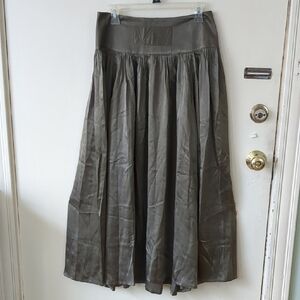 Vintage Silk Women's Maxi Skirt, Size 8
